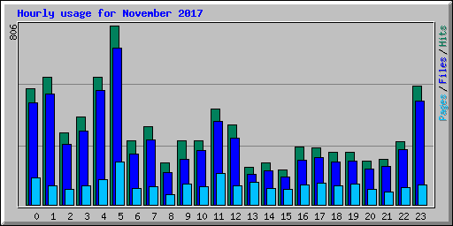 Hourly usage for November 2017