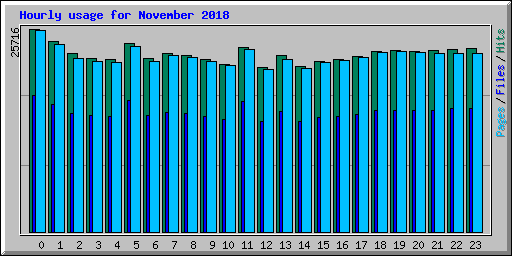 Hourly usage for November 2018