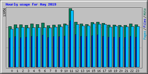 Hourly usage for May 2019