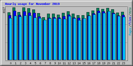 Hourly usage for November 2019