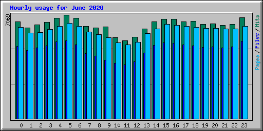 Hourly usage for June 2020