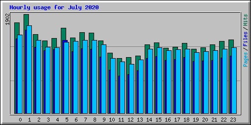 Hourly usage for July 2020